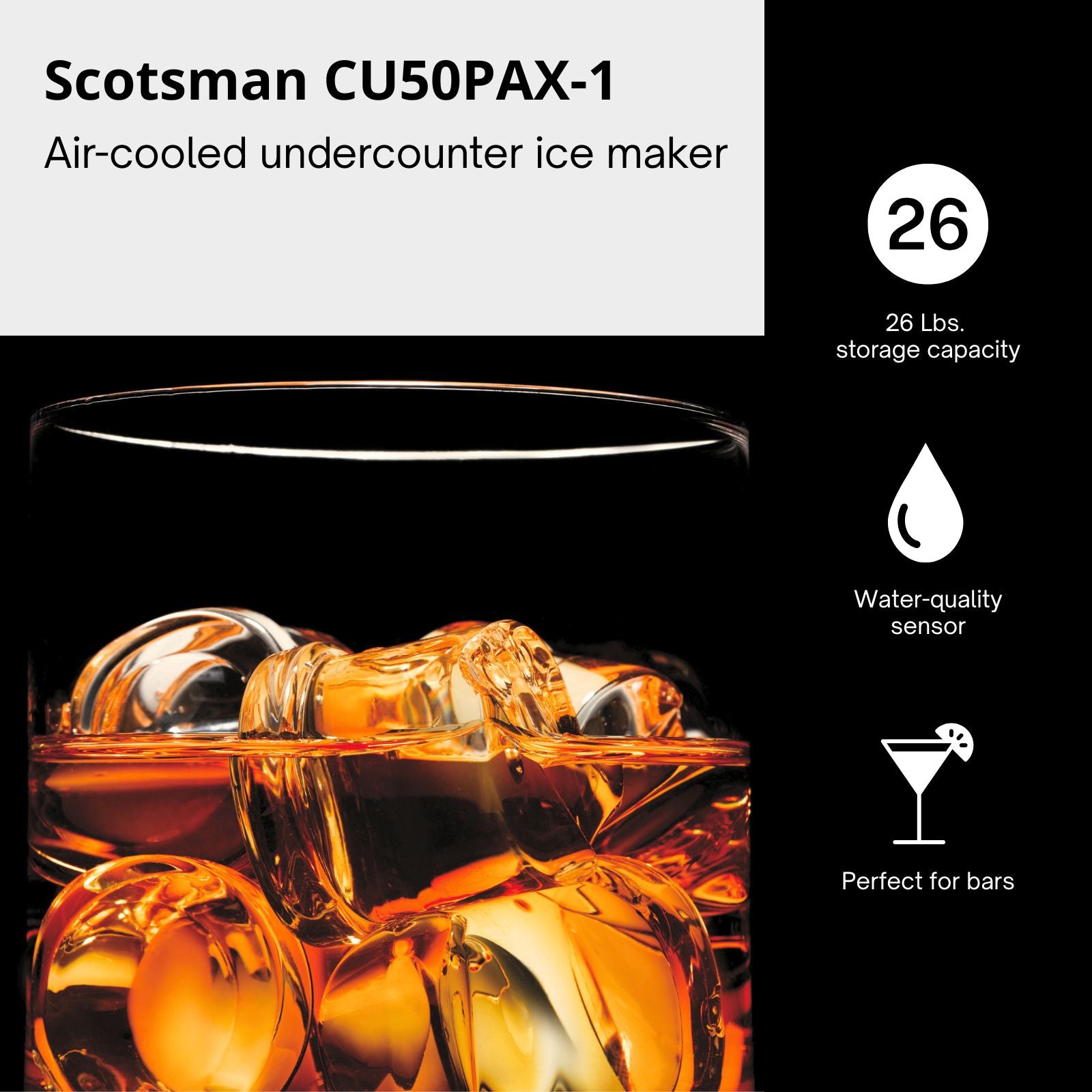 Scotsman CU50PAX-1 Ice Maker with Bin, Cube-Style