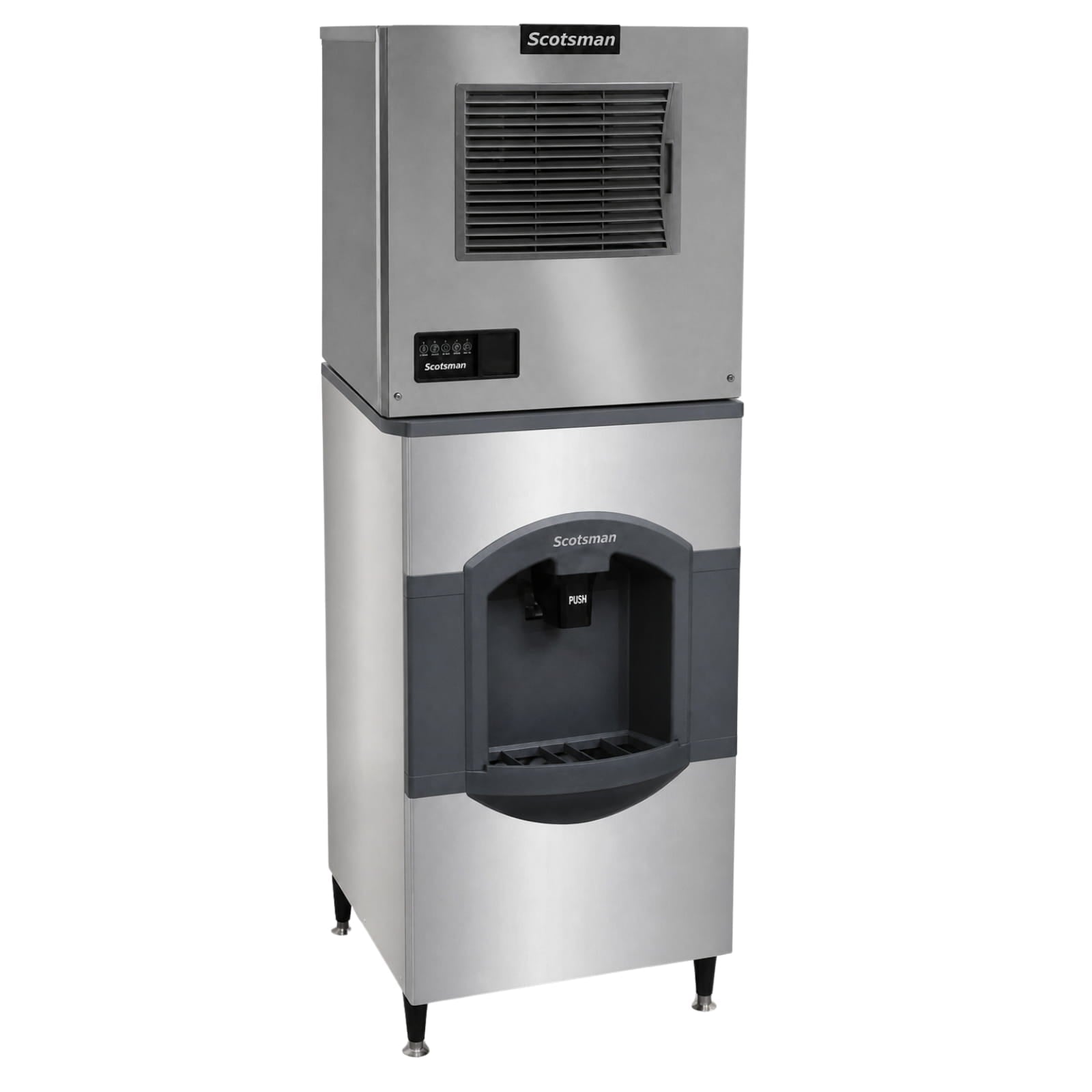 Scotsman MC0522MAX-32 464 lb. Cube Ice Maker w/ HD22B-1 120 lb. Hotel Bin