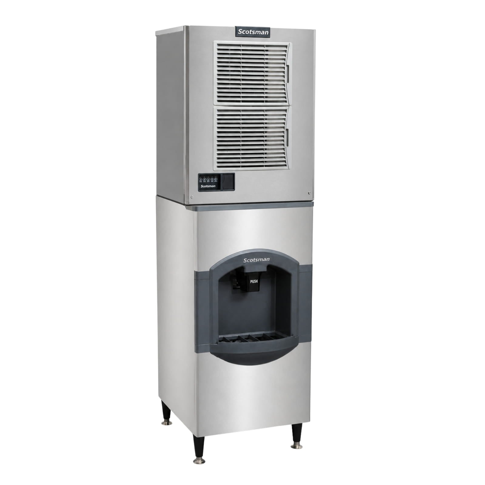 Scotsman MC0722SAX-32 734 lb. Cube Ice Maker w/ HD22B-1 120 lb. Hotel Bin