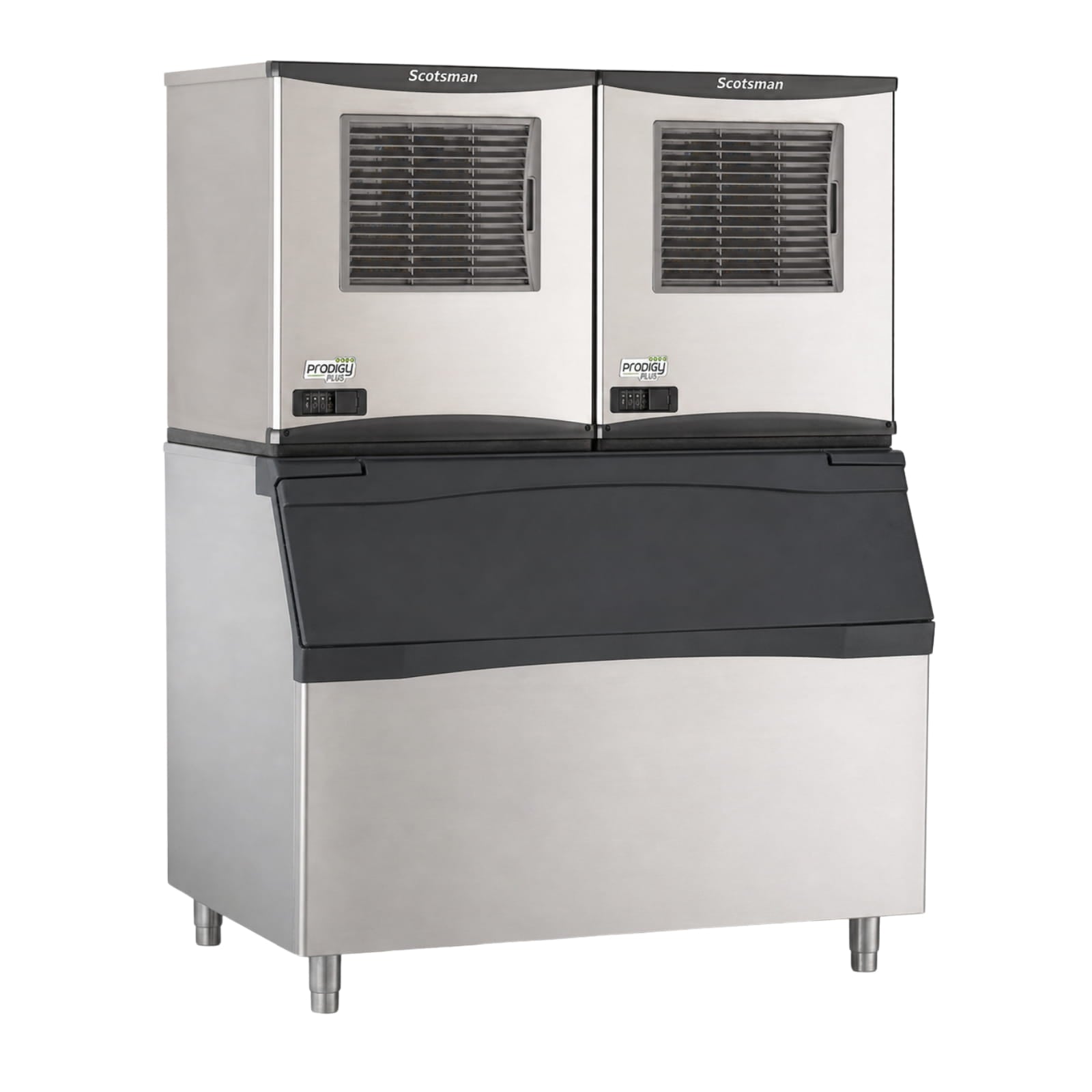 Scotsman (2) NH0422AX-1 375 lb. Nugget Ice Makers w/ B948S 893 lb. Storage Bin