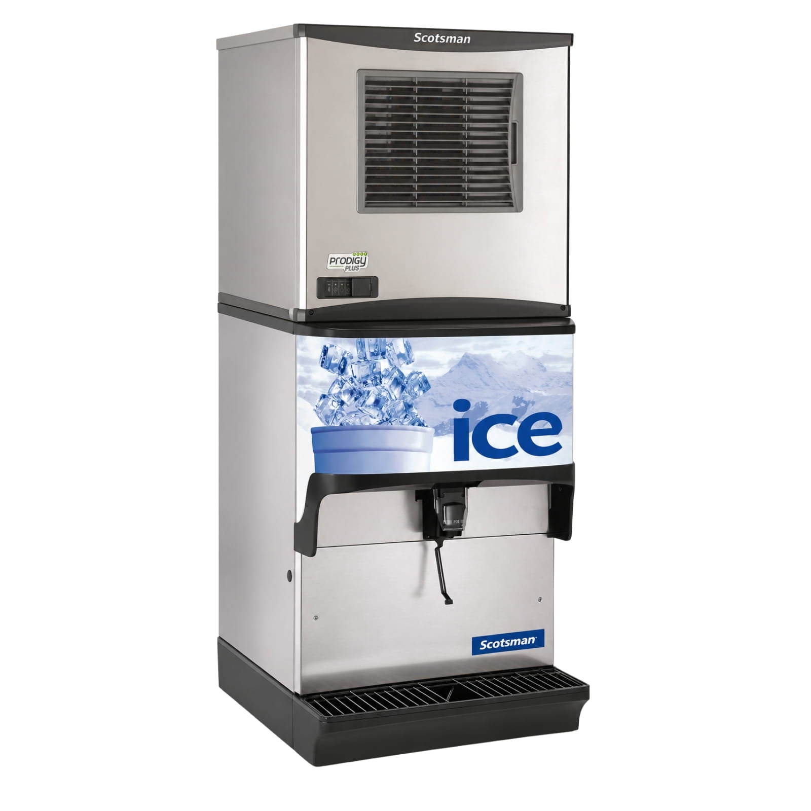 Scotsman NH0622AX-1 644 lb. Nugget Ice Maker w/ IOD150-1 Countertop Dispenser