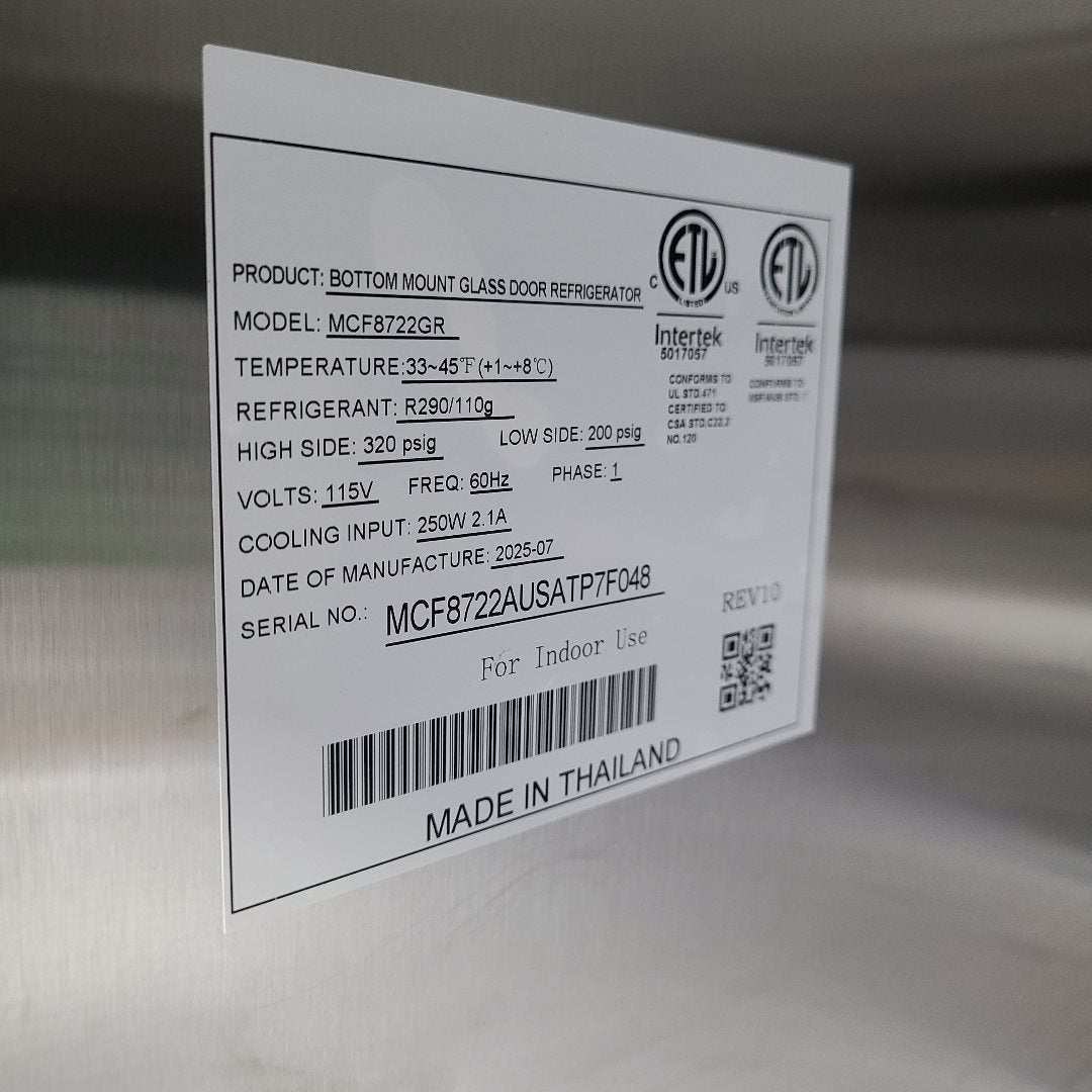 Scratch & Dent Atosa USA, Inc. MCF8722GR Merchandiser Refrigerator No. 1054954