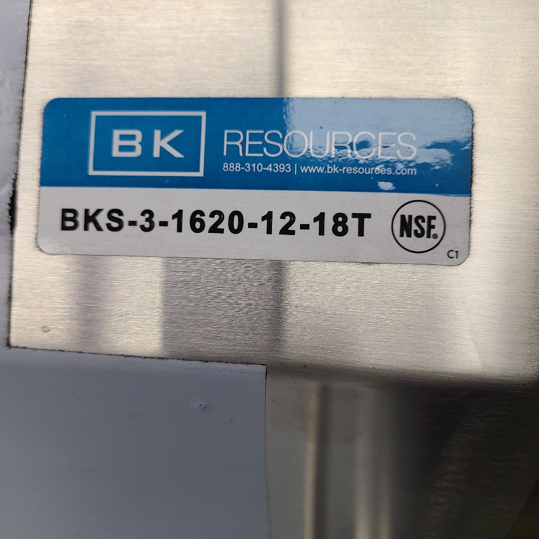 Scratch & Dent BK Resources BKS-3-1620-12-18T Compartment Sink No. 1038807