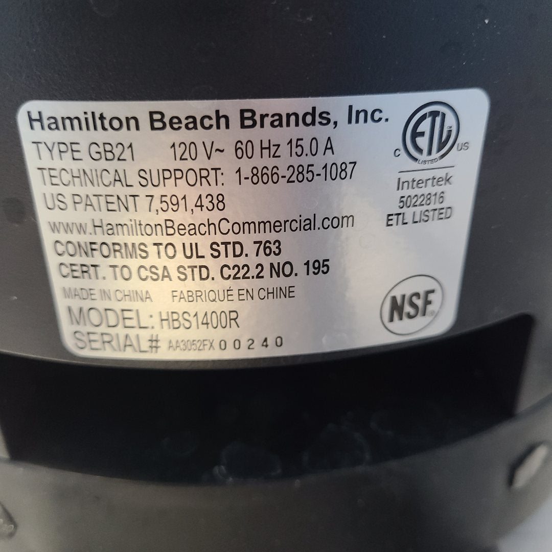 Scratch & Dent Hamilton Beach Commercial HBS1400R Shaved Ice Machine No. 1050865