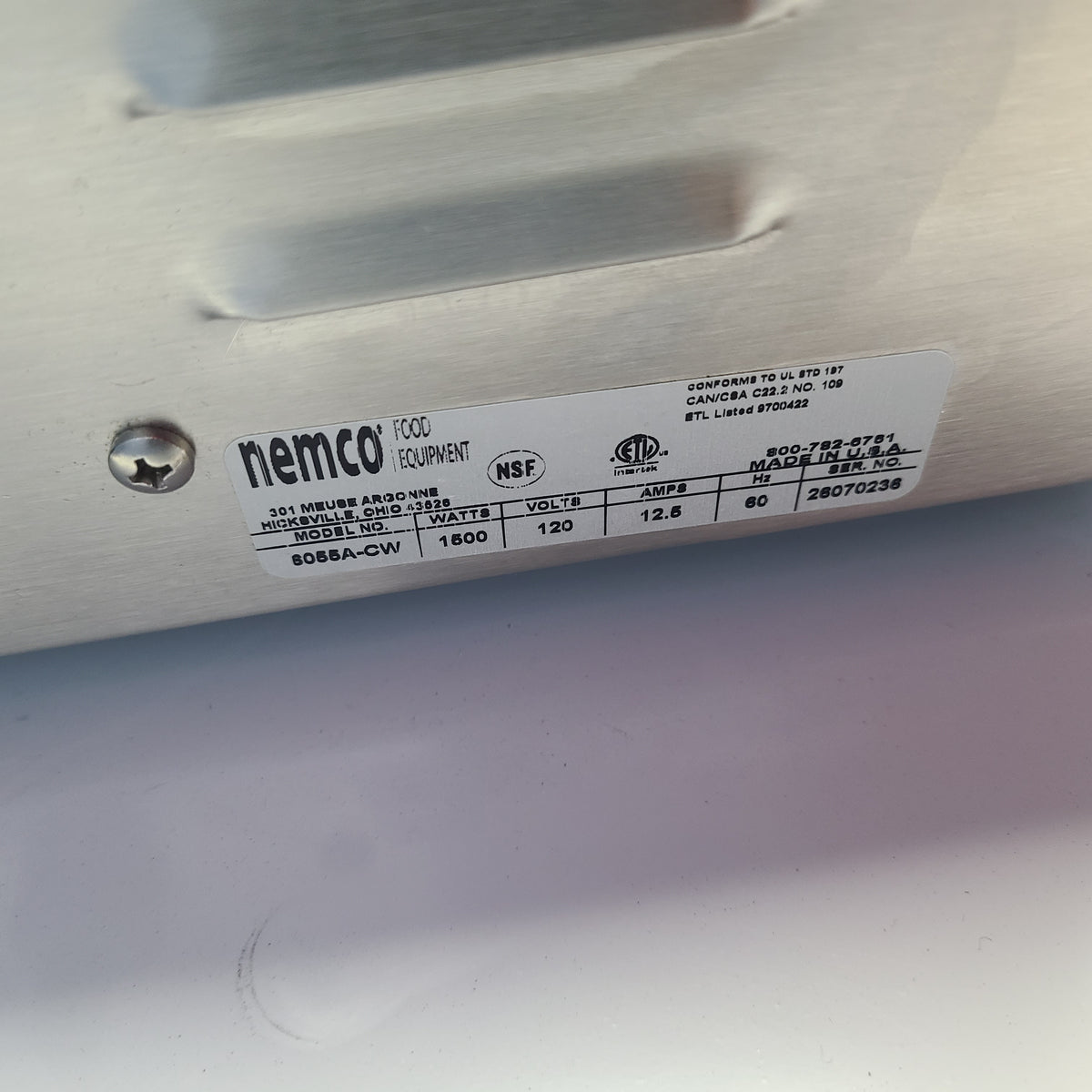 Nemco 6055A-CW Food Warmer (Scratch & Dent) No. 1086142