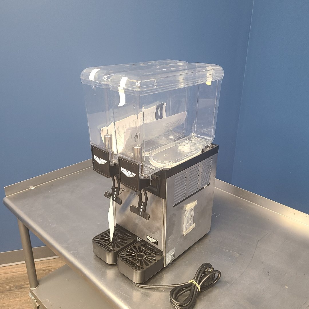 side of Vollrath VBBC2-37-A refrigerated beverage dispenser 