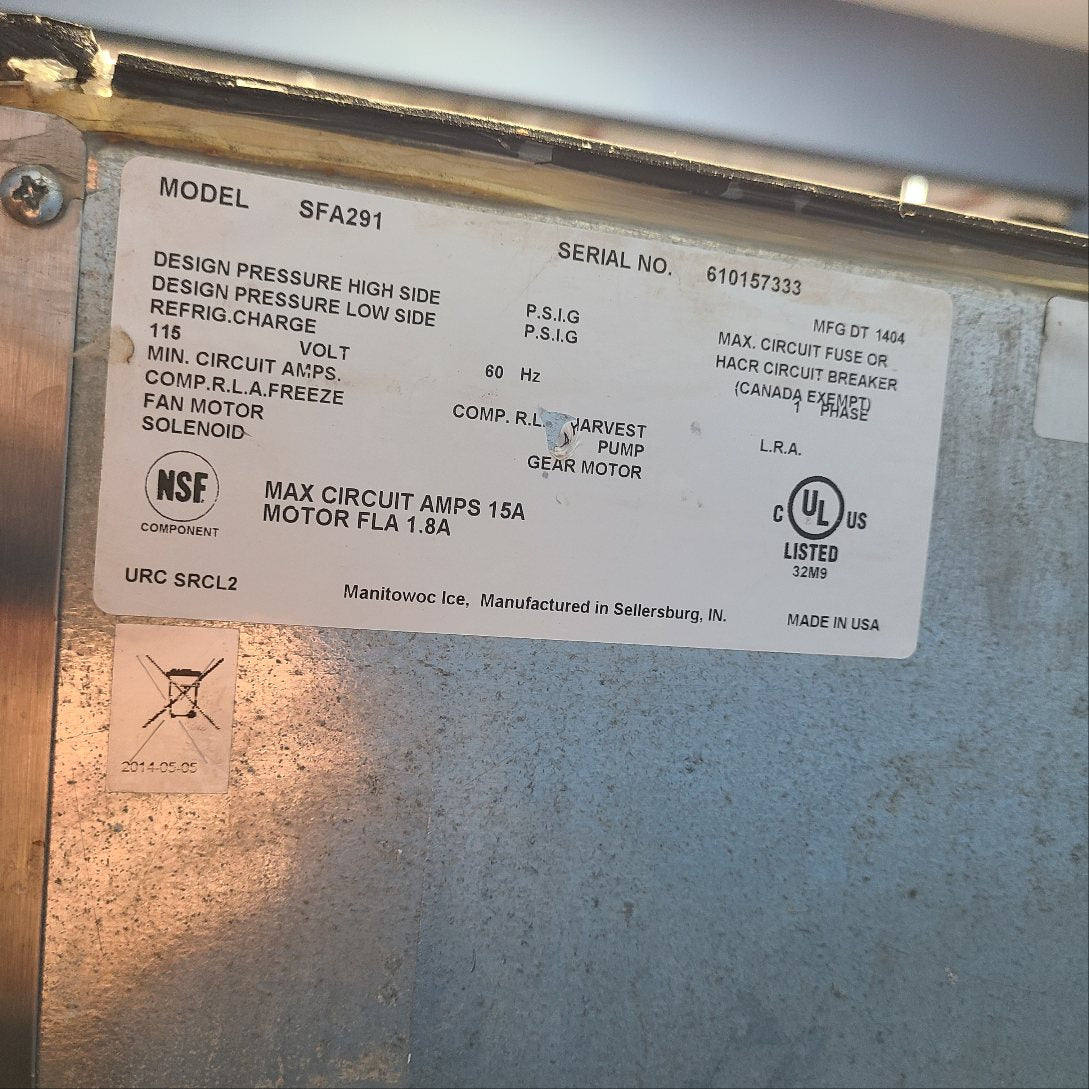 Used Manitowoc SFA291 Ice Dispenser No. 1015089
