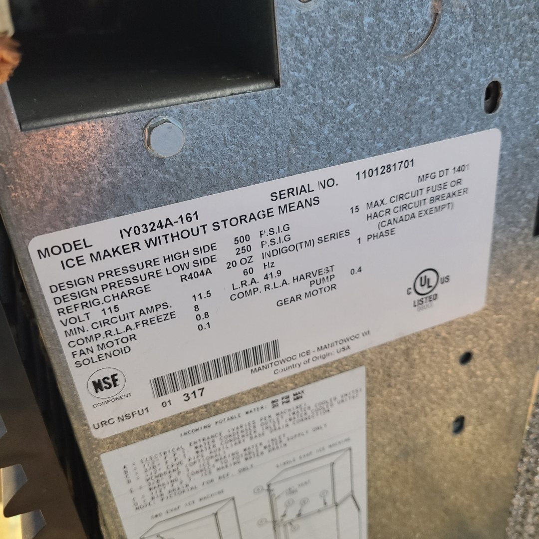 Used Manitowoc IYO324A-161 Ice Machine Head No. 1038911