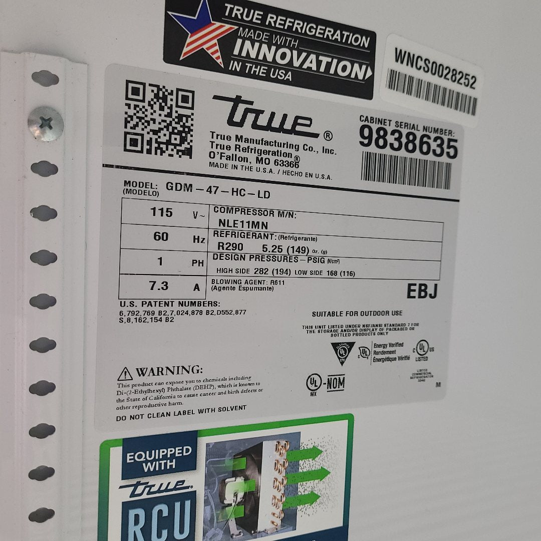 Used True GDM-47-HC-LD 54" 2 Glass Door Merchandiser Refrigerator | Stock No. 1038931