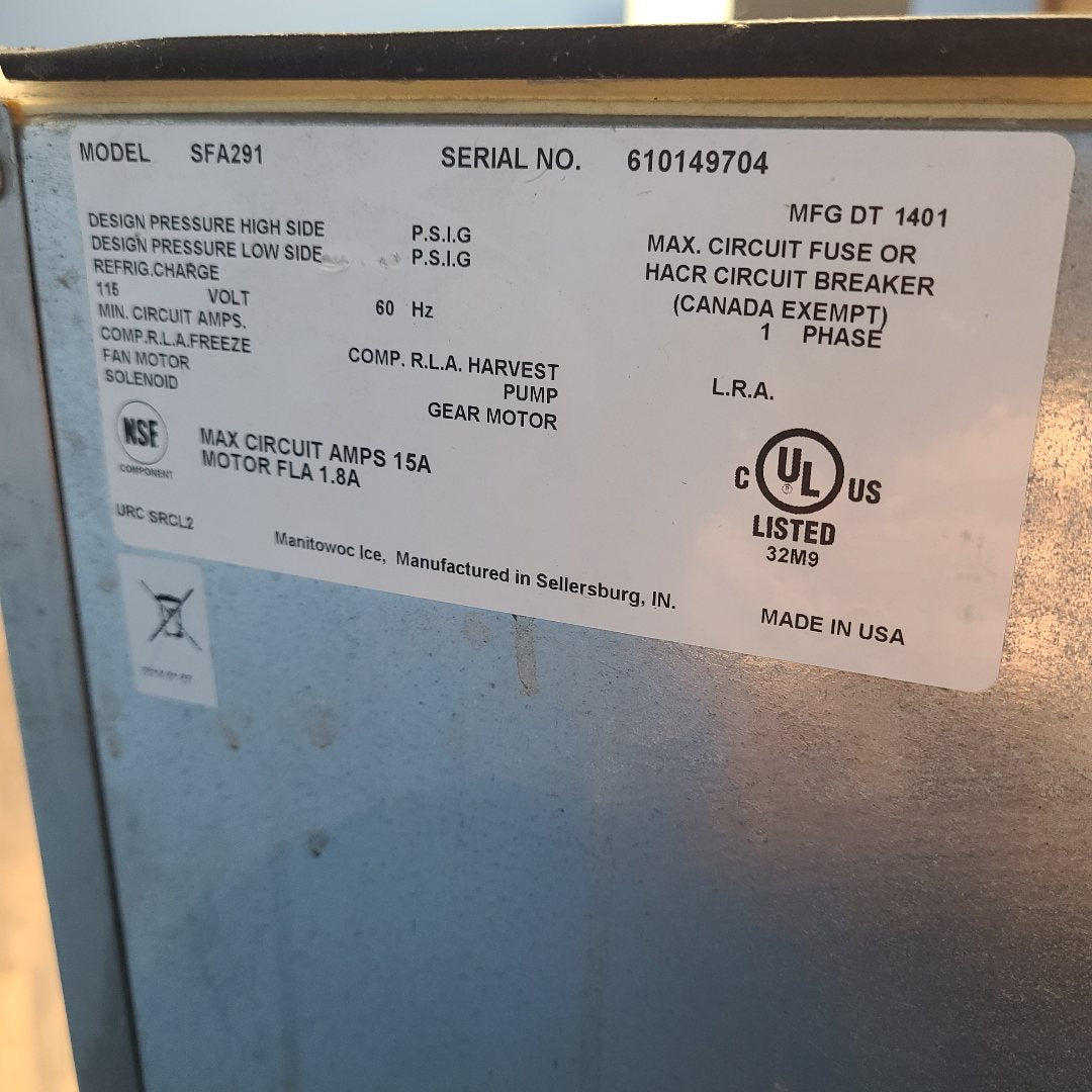 Used Manitowoc SFA291 Ice Dispenser No. 1051540