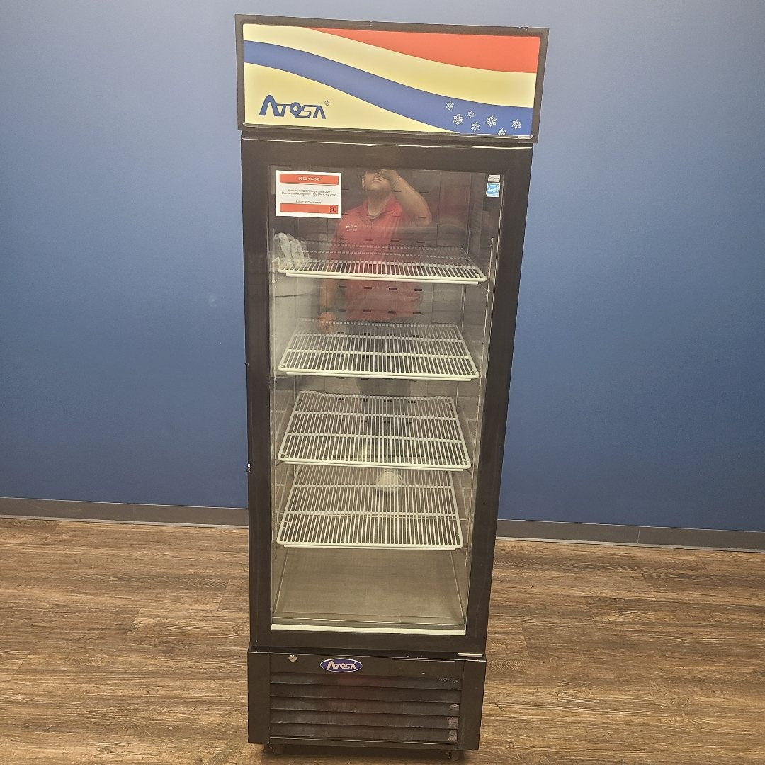 front of Atosa MCF8722GR single glass door merchandiser refrigerator