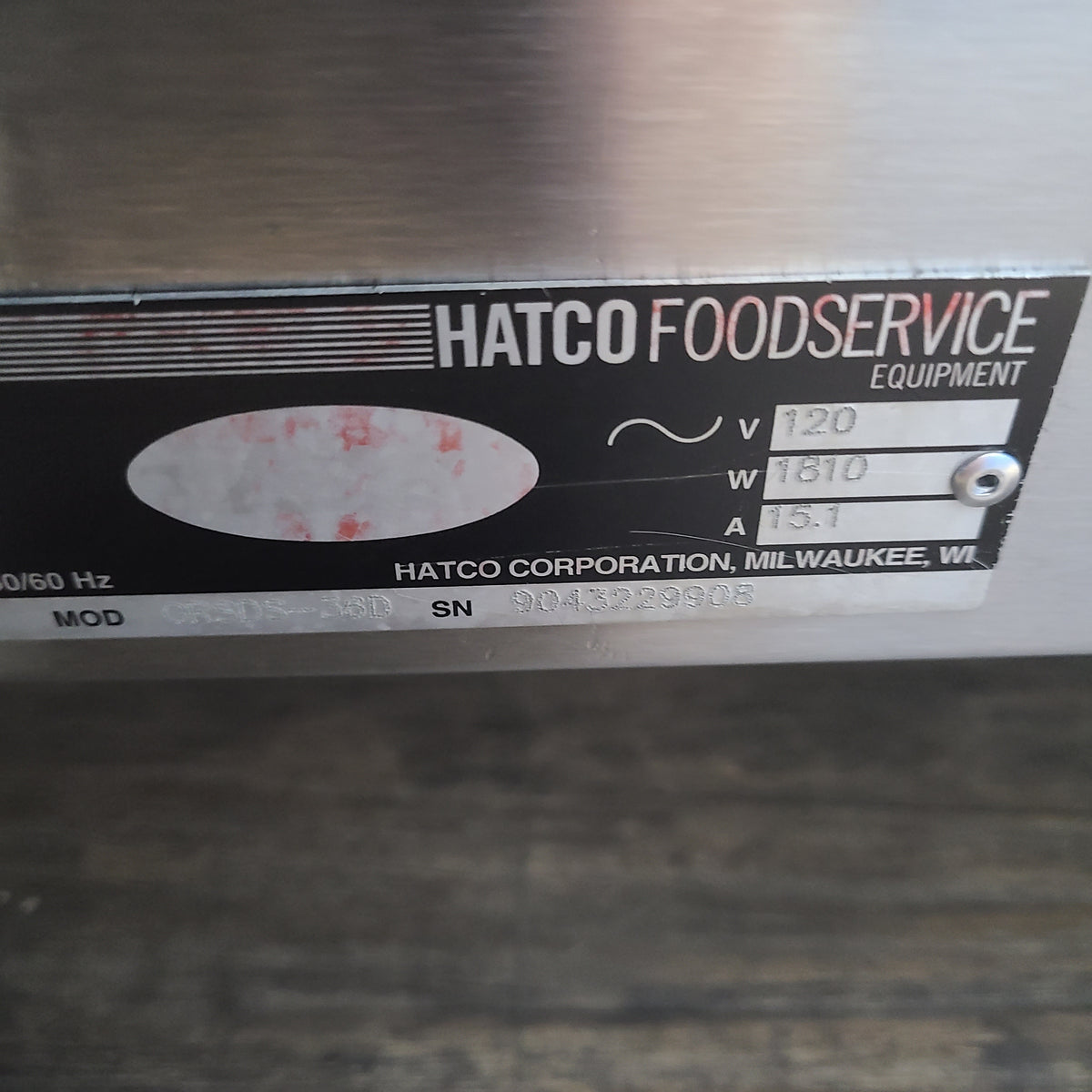 Hatco GRSDS-36D Heated Display Merchandiser (Used) No. 1054536