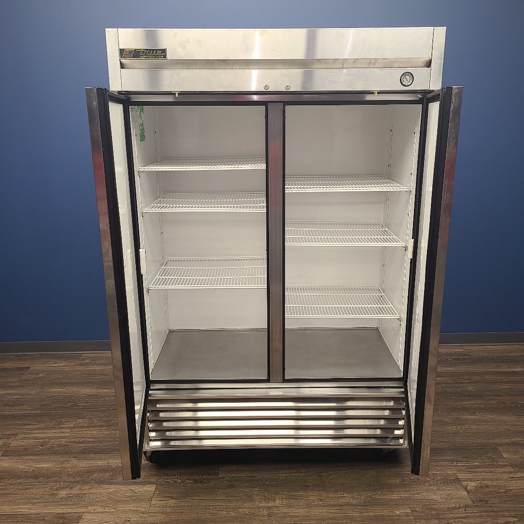 open True T-49 two door reach-in refrigerator