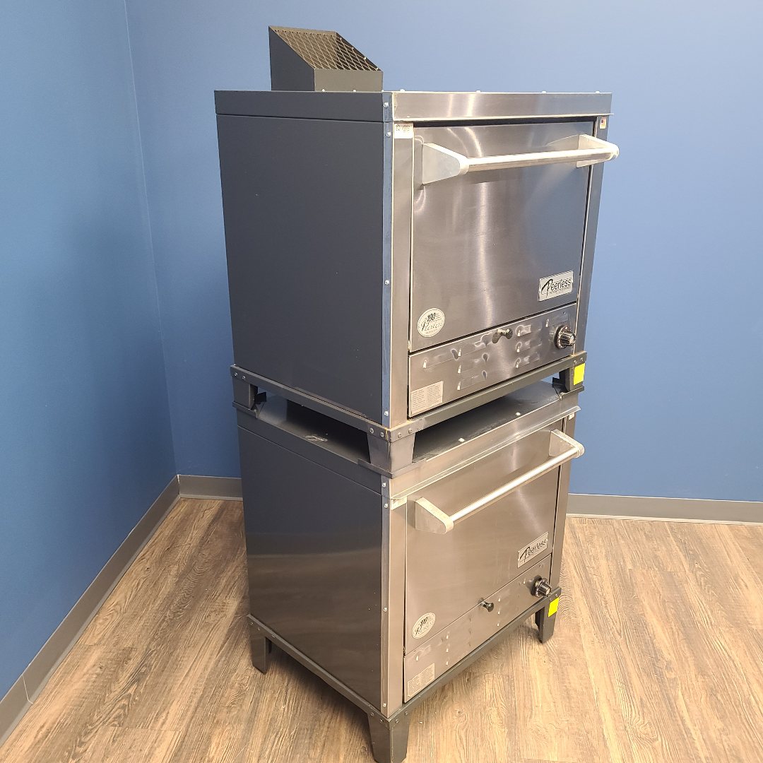 side of Peerless C231B-NAT double stack oven