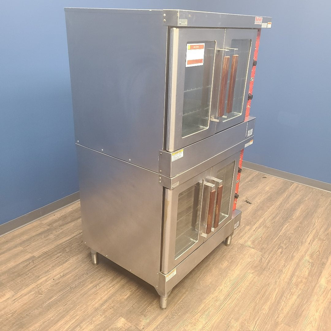 side of Vulcan VC4ED-9 double stack convection oven