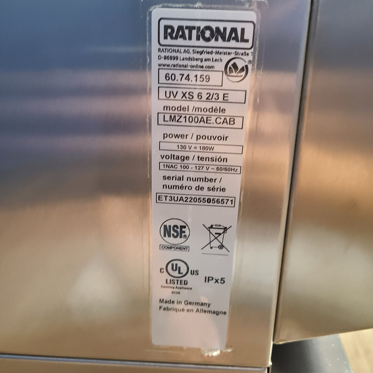 Rational ICP XS E 208/240V 3 PH UV(LM100AE) Combi Oven (Used) No. 1066345