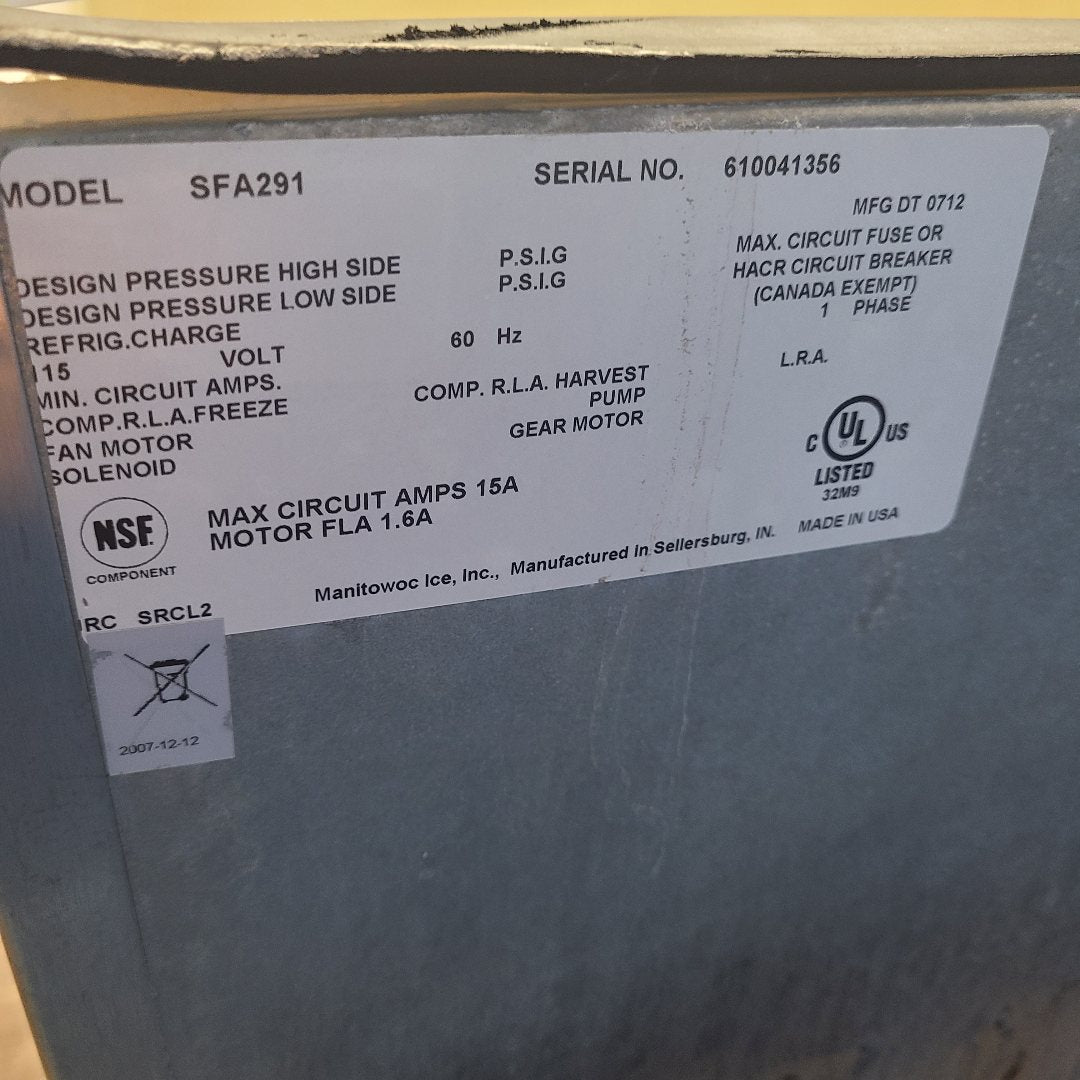 Manitowoc SFA291 Ice Dispenser (Used) No. 1067786