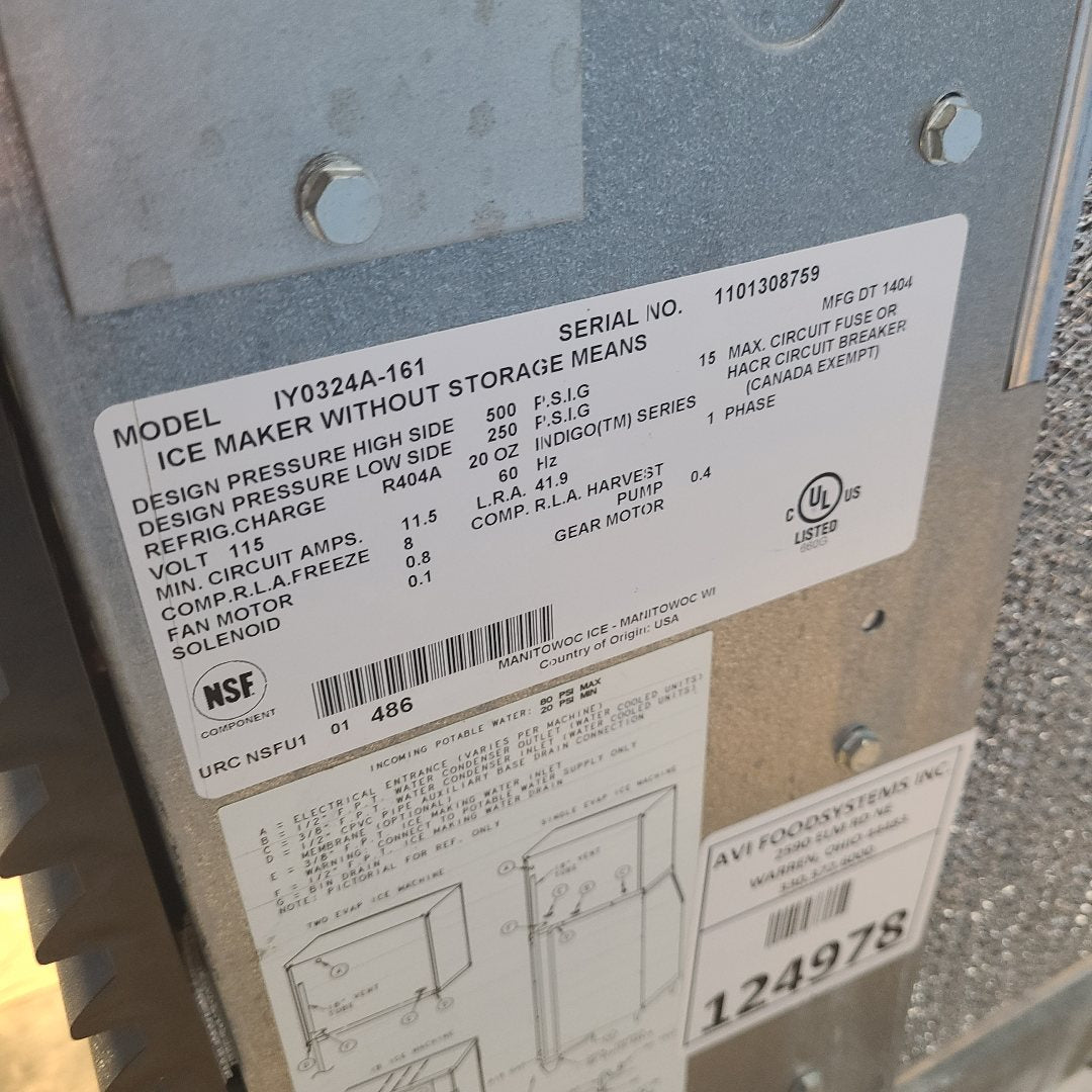 Manitowoc IYO324A-161 Ice Machine Head (Used) No. 1067777