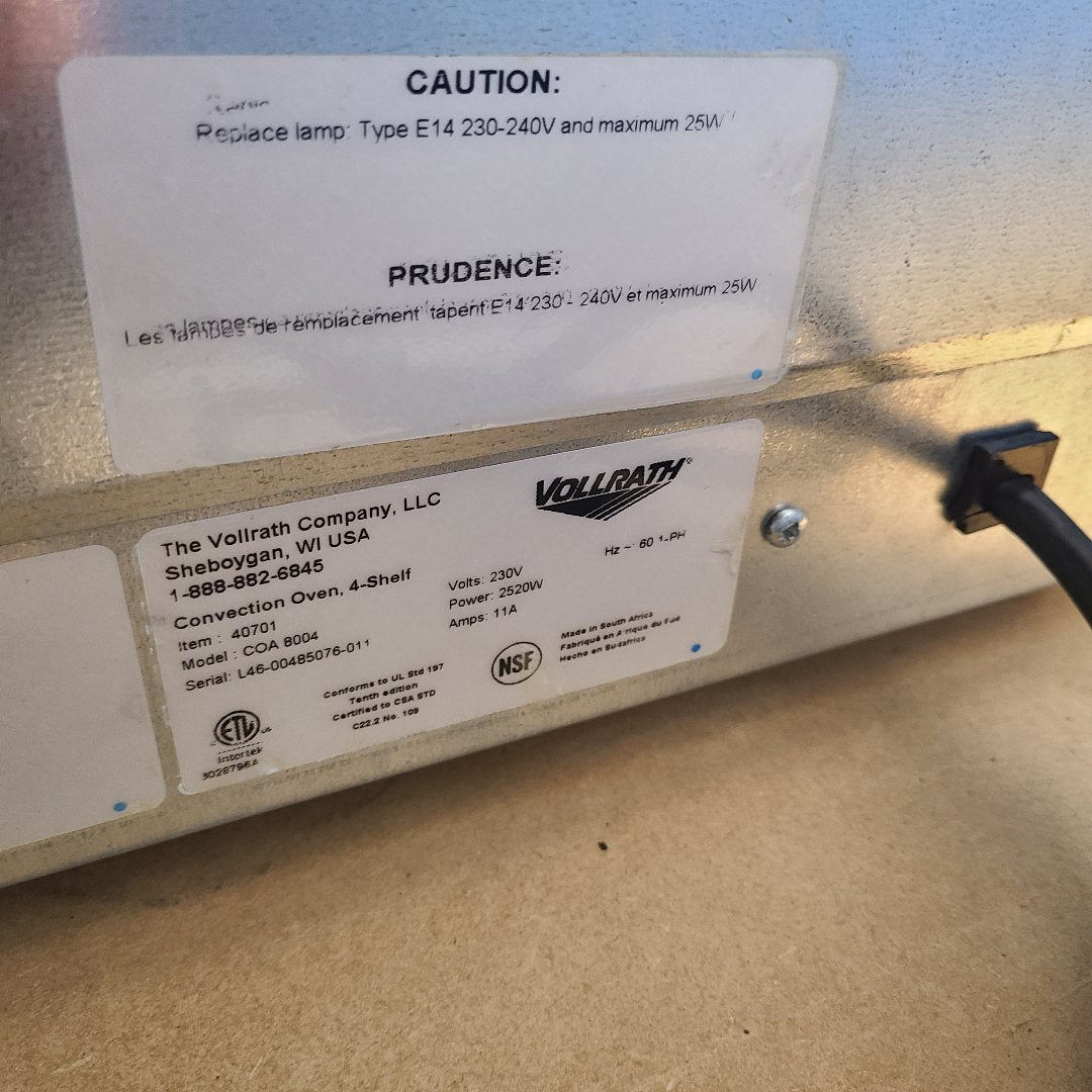 Vollrath 40701  (Used) No. 1068298