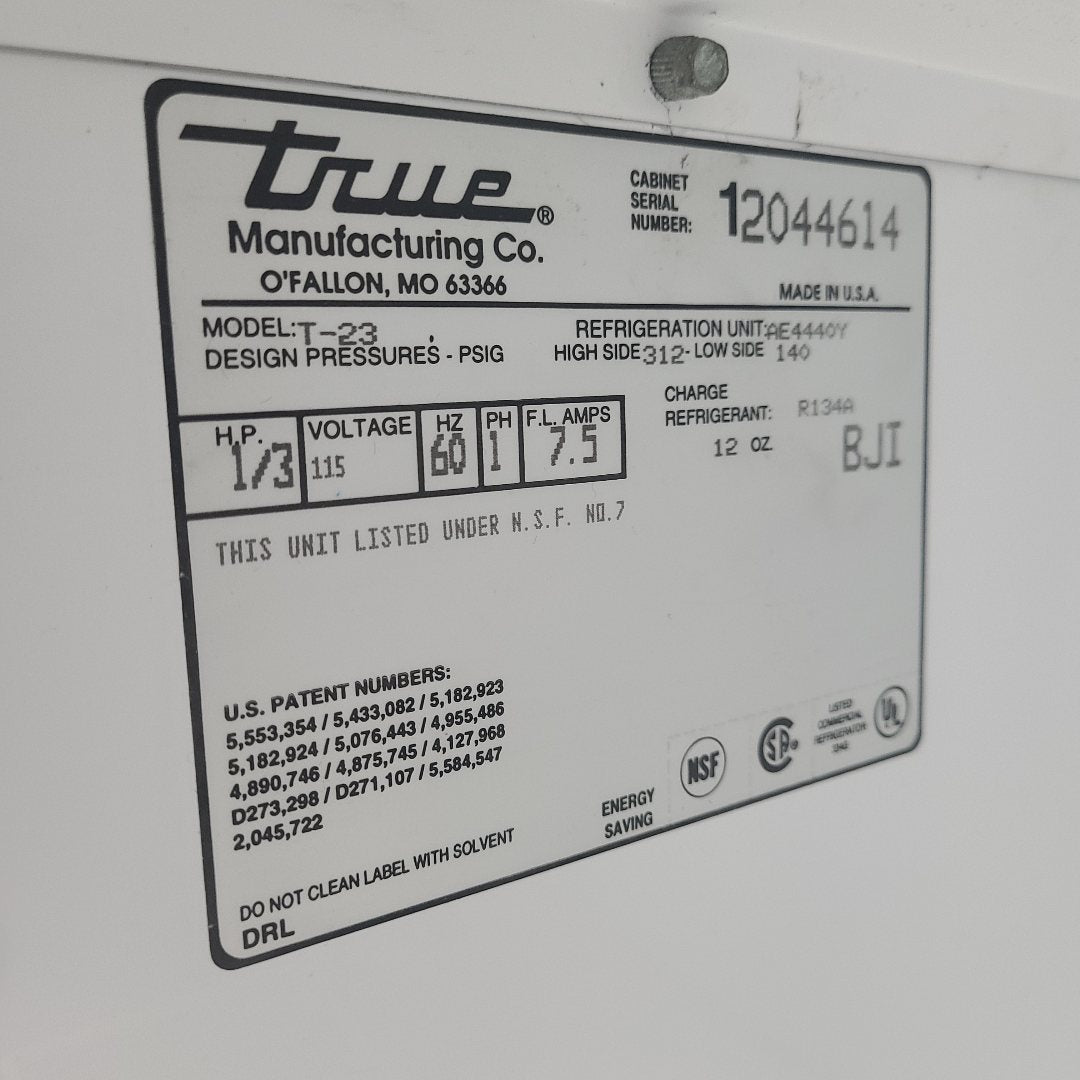 True Mfg. T-23 Reach-In Refrigerator (Used) No. 1083714