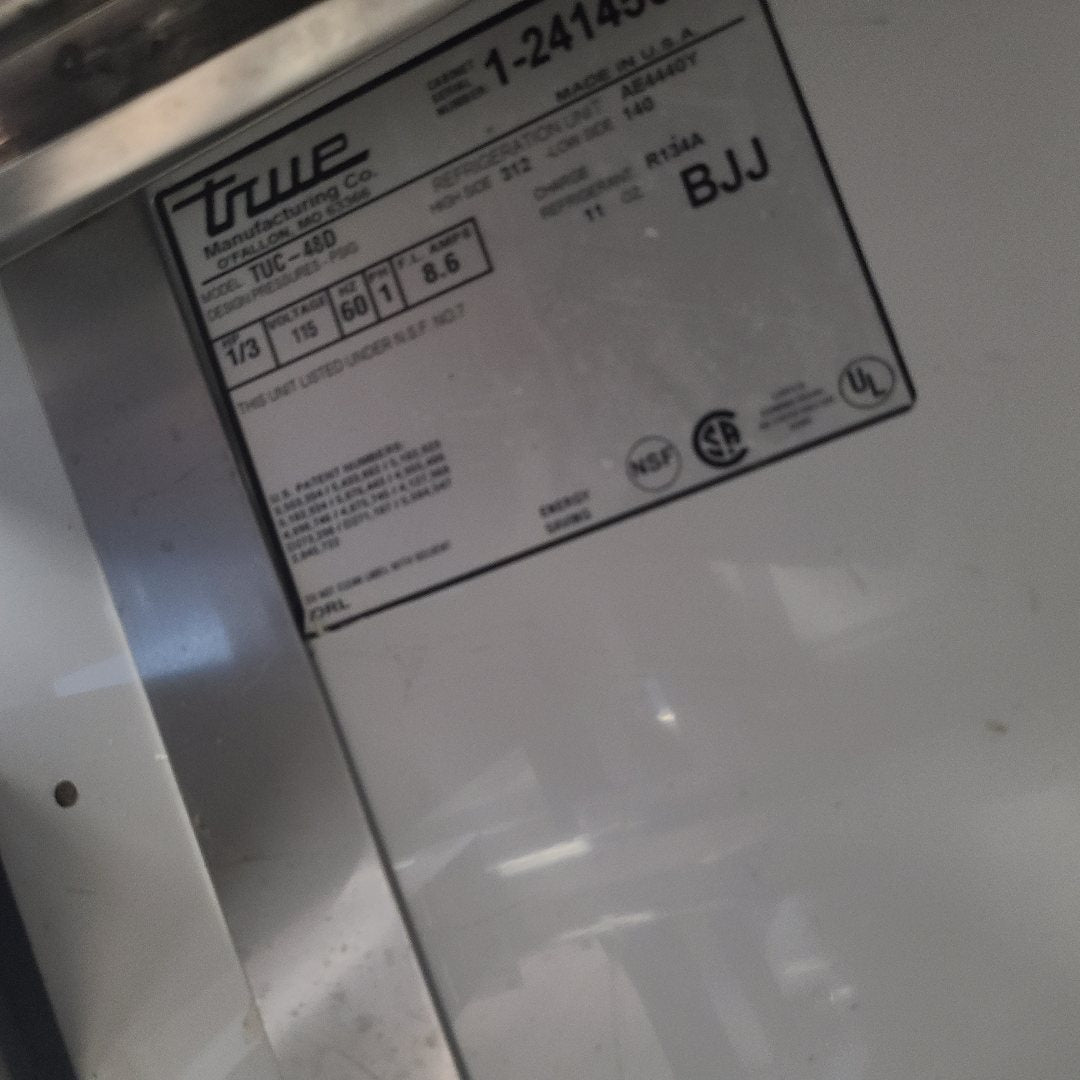 True Mfg. - General Foodservice TUC-48D Undercounter Refrigerator (Used) No. 897929