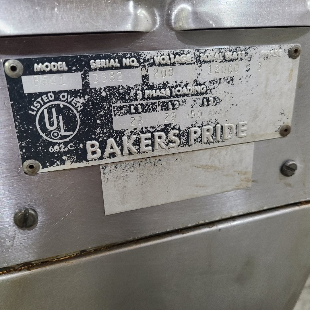 Used Bakers Pride B541 Triple Deck Stone Pizza Oven | Stock No. 835998