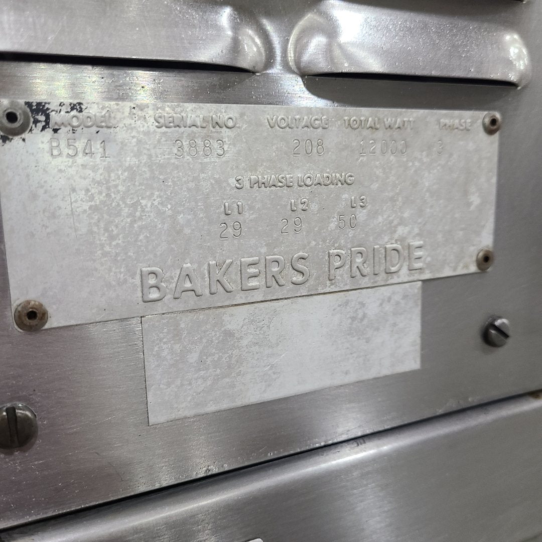 Used Bakers Pride B541 Triple Deck Stone Pizza Oven | Stock No. 835998