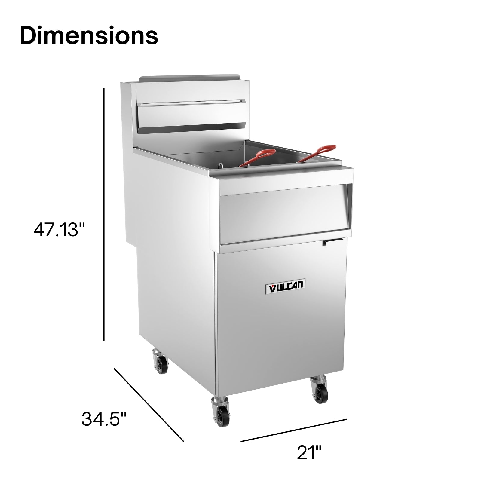 Vulcan 1GR85M Gas Floor Model Full Pot Fryer