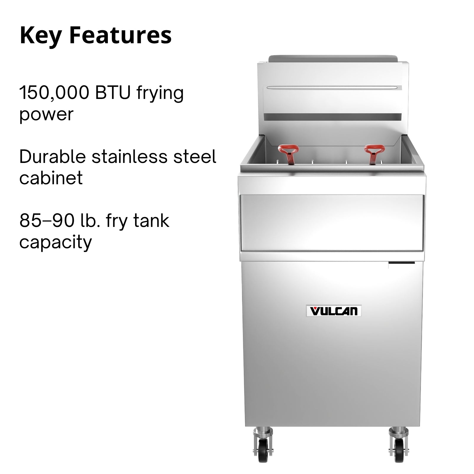 Vulcan 1GR85M Gas Floor Model Full Pot Fryer