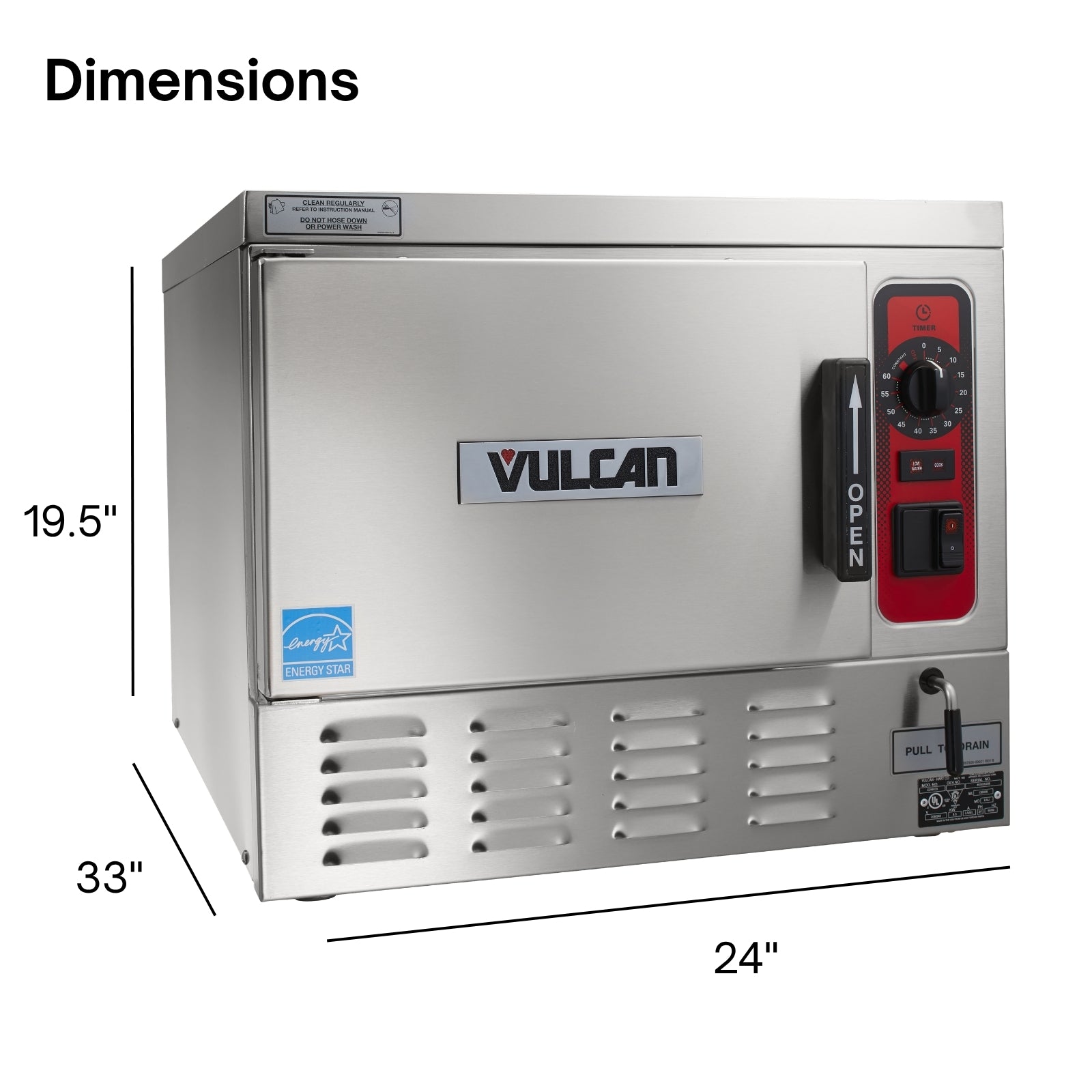 Vulcan C24EO3 Convection Boilerless Countertop Steamer