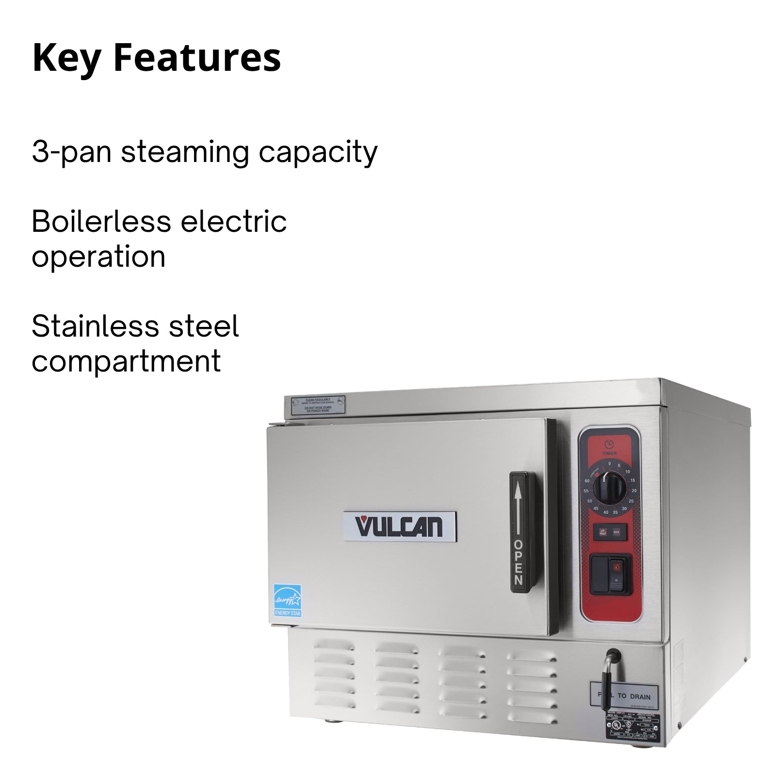 Vulcan C24EO3 Convection Boilerless Countertop Steamer