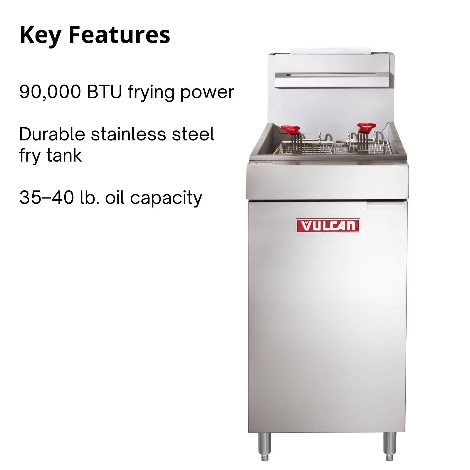 Vulcan LG300 Gas Floor Model Full Pot Fryer