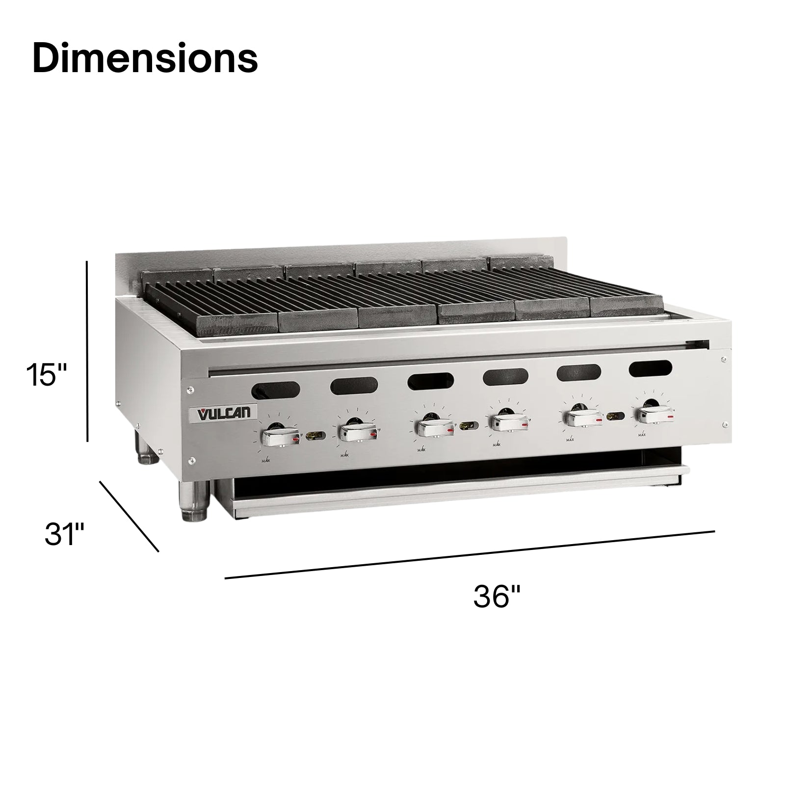 Vulcan VACB36 Gas Countertop Charbroiler