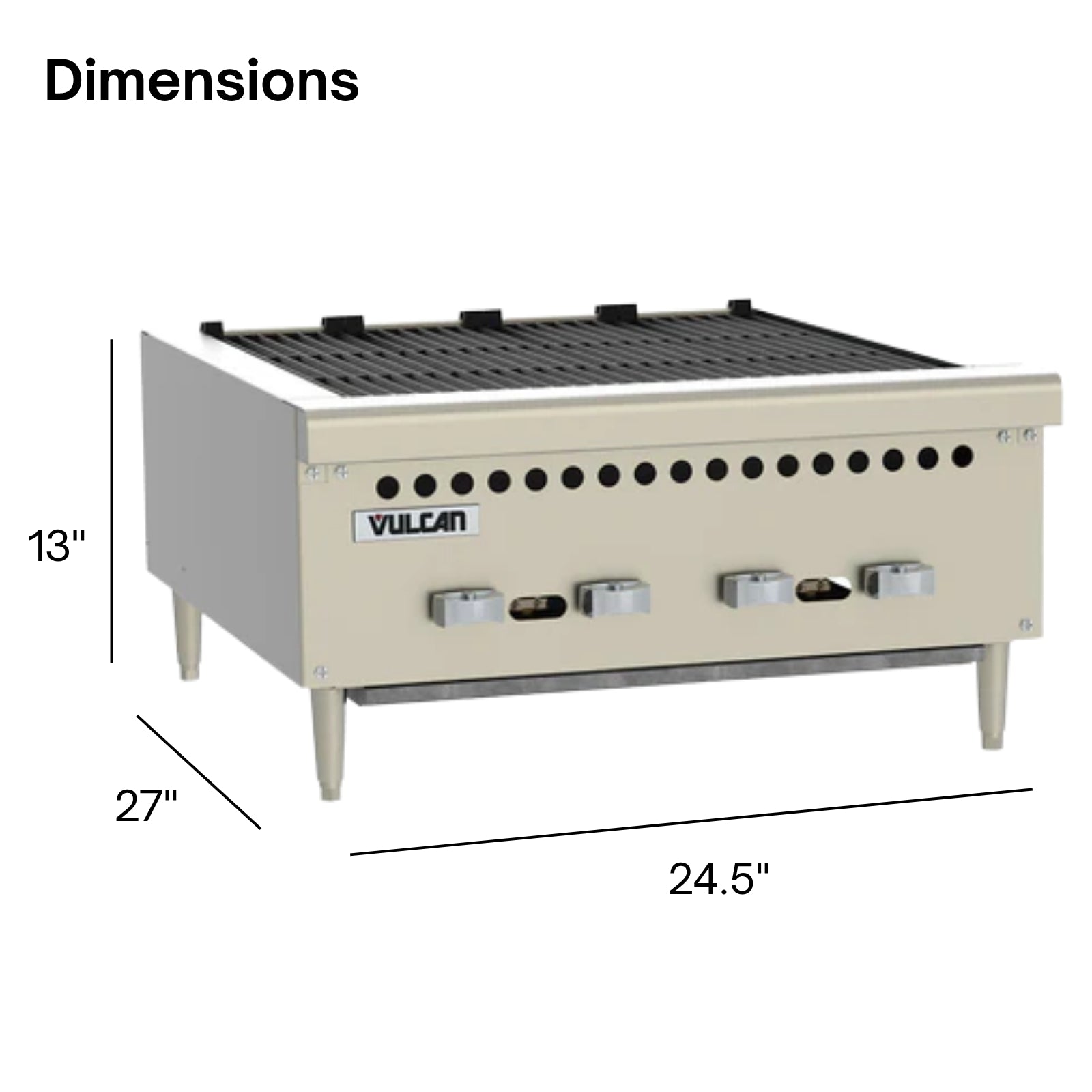Vulcan VCRB25 Gas Countertop Charbroiler
