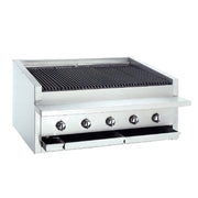 Bakers Pride L-36RS 36" Low Profile Countertop Gas Steel Radiant Charbroiler | 105,000 BTU