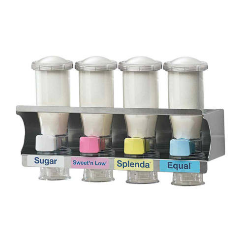 Server 80102 Wall-Mount Dry SweetStation w/ Rack | (4) 14 oz Dispensers