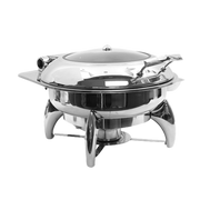 Tablecraft CW40177 Round Fuel Chafing Dish w/ Stand | 4 Qt.
