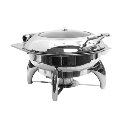 Tablecraft CW40177 Round Fuel Chafing Dish w/ Stand | 4 Qt.