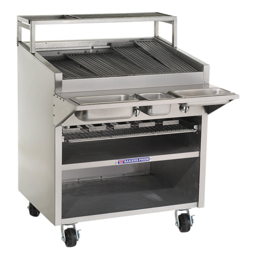 Bakers Pride F-48RS 48" Floor Model Gas Steel Radiant Charbroiler | 150,000 BTU
