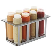 Server 86996 FIFO 8 Squeeze Bottle Holder w/ 8 Bottles