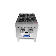 Atosa ACHP-2 12" CookRite 2-Burner Manual Countertop Gas Hotplate | 64,000 BTU