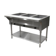 Advance Tabco HF-3G-NAT Natural Gas 3-Well Steam Table with Undershelf | (Closeout)