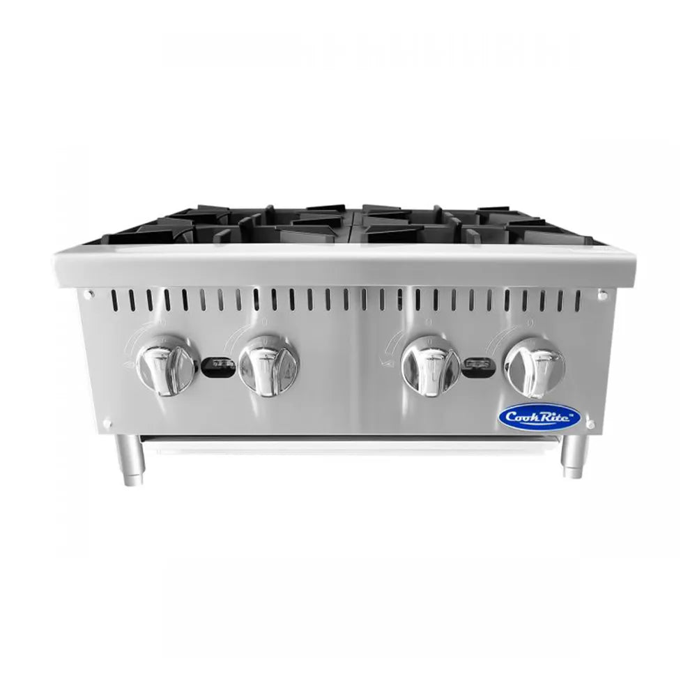 Atosa ACHP-4 24" CookRite 4-Burner Manual Countertop Gas Hotplate | 128,000 BTU