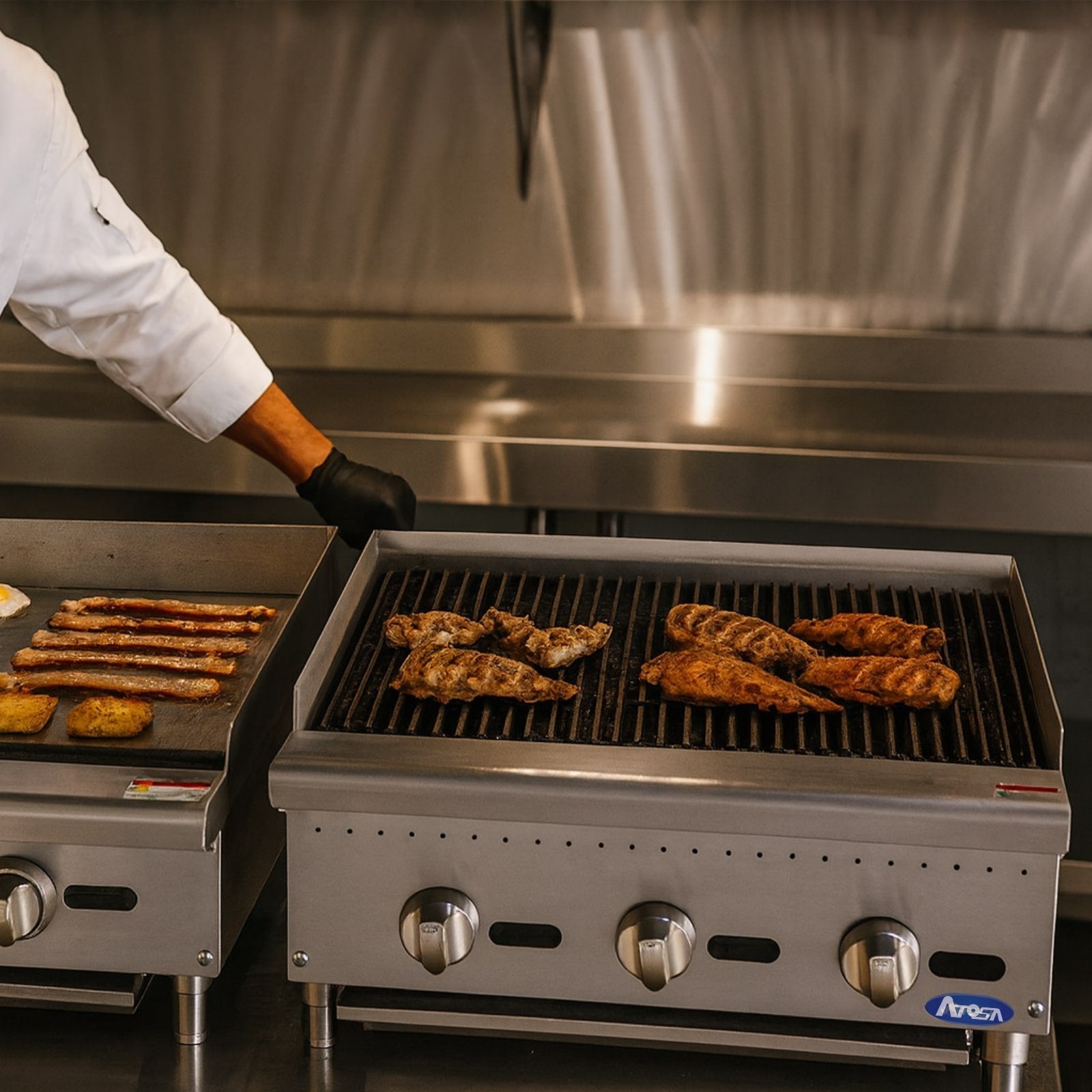 Atosa CookRite ATRC-36 36" Heavy Duty Radiant Gas Charbroiler | 105,000 BTU
