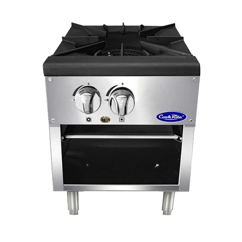 Atosa ATSP-18-1 18" CookRite 2-Burner Gas Stock Pot Stove | 80,000 BTU