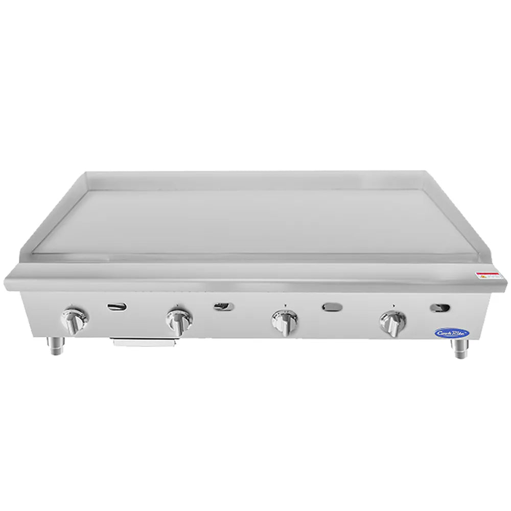Atosa ATTG-48 48" CookRite Thermostatic Gas Countertop Griddle | 100,000 BTU