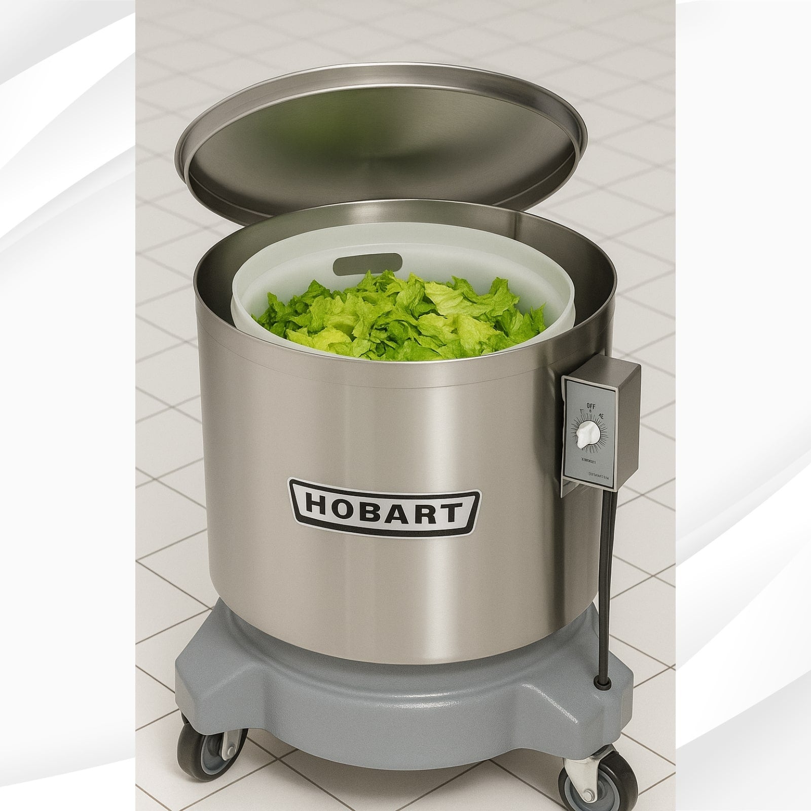 Hobart SDPS-11 20 Gallon Electric Stainless Steel Salad Dryer