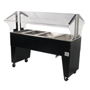 Advance Tabco B4-CPU-B-X 63" x 35" Black Vinyl Portable 4 Well Cold Buffet Table | Ice Cooled