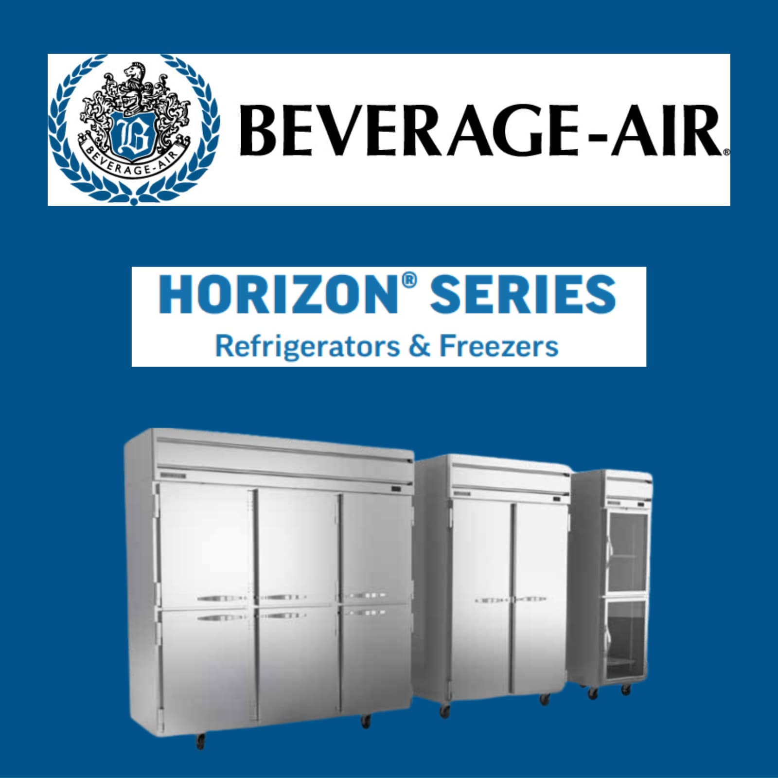 Beverage Air HF2HC-1G 52" 2 Glass Door Top Mount Reach-In Freezer | 46.29 Cu. Ft.