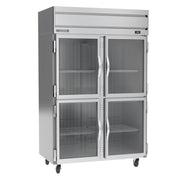 Beverage Air HF2HC-1HG 52" 4 Glass Half Door Top Mount Reach-In Freezer | 46.29 Cu. Ft.